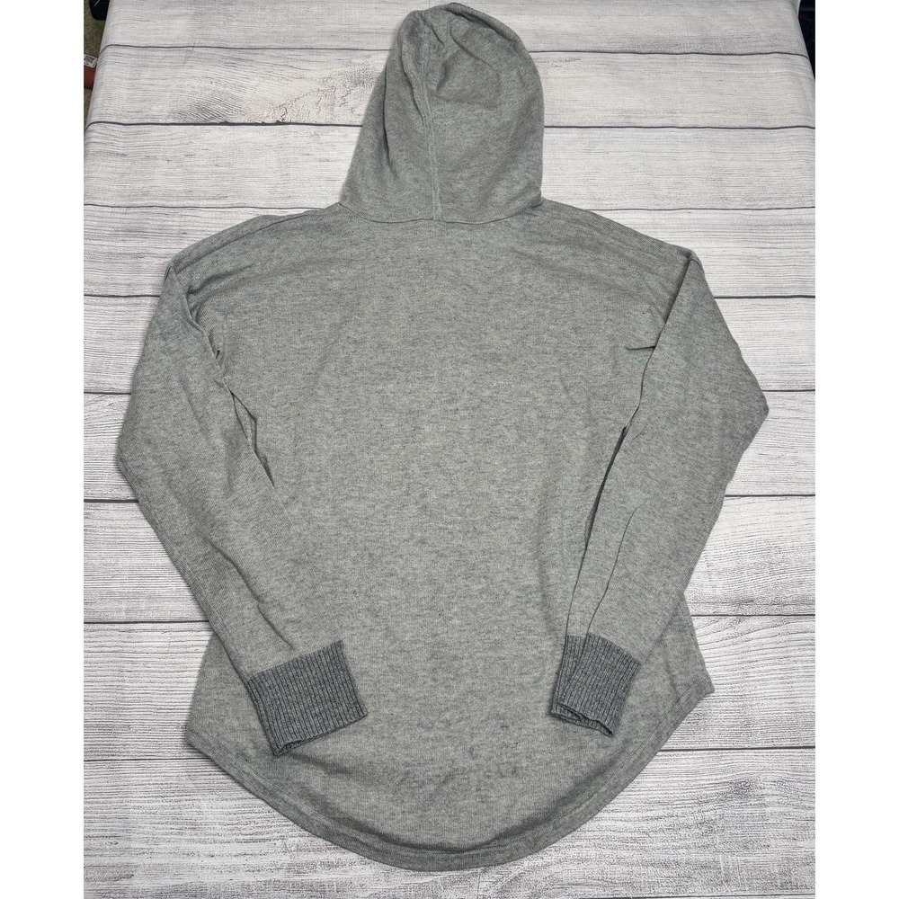 Smartwool Hoodie Womens Small Gray Henley Merino Wool Blend Pullover Sweater - Picture 4 of 5
